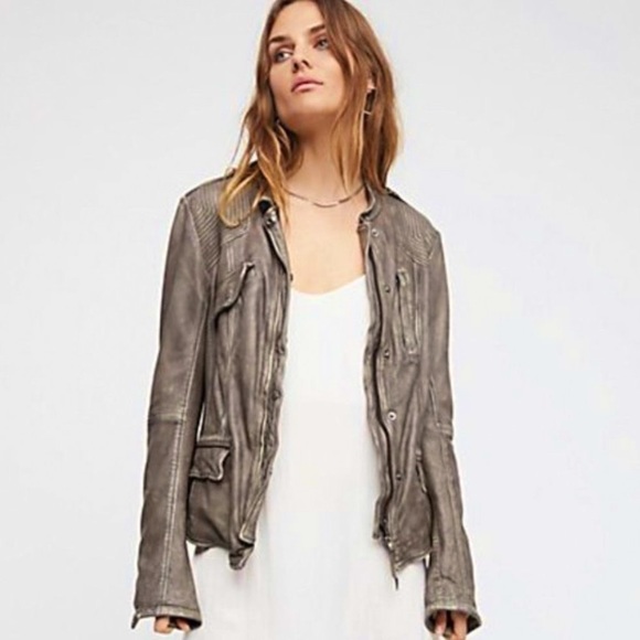 Rumpled Leather Blazer Jacket | Poshmark